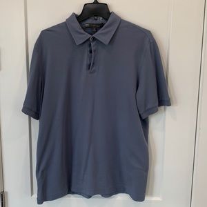 Robert Barakett Polo, Short Sleeve, XL, Light Blue